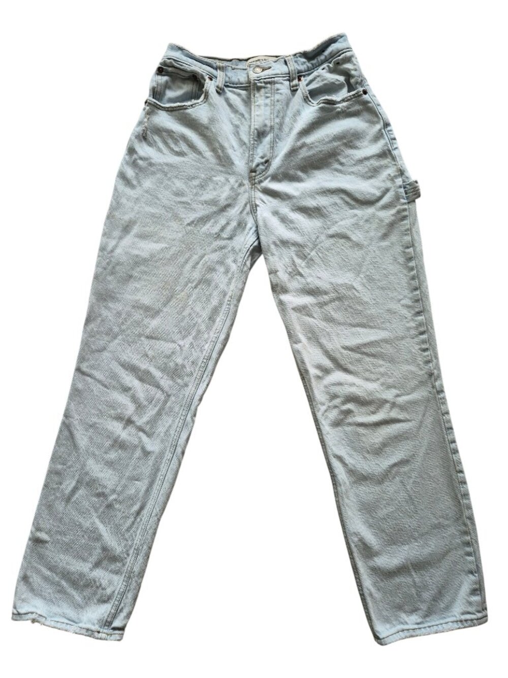 Abercrombie & Fitch The ‘90s Straight Ultra High Rise Light Wash Carpenter Jeans